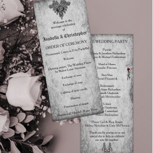 Blood Roses Gothic Wedding Program