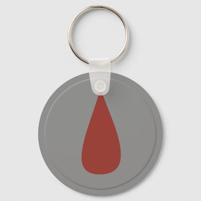 Blood Rune Runescape Keychain (Front)