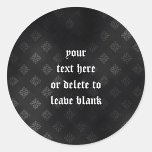 Blood Scroll Vampire Goth Wedding Classic Round Sticker