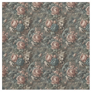 Blood Shadows Ritual – Gothic Dense Tile Fabric