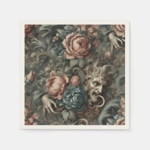 Blood Shadows Ritual – Gothic Victorian Napkin