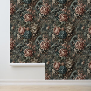 Blood Shadows Ritual – Gothic Victorian Wallpaper