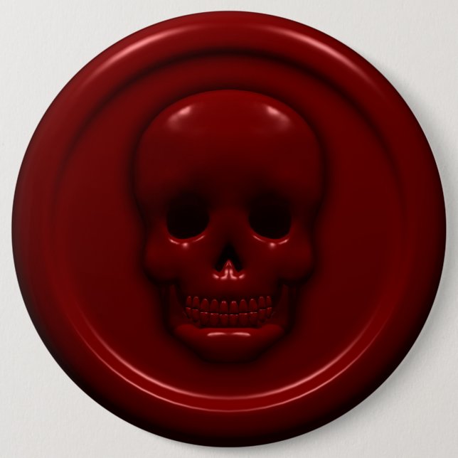 Blood Skull 6 Cm Round Badge (Front)