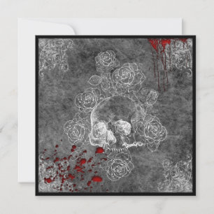 Blood Skull and Roses Horror Goth Wedding