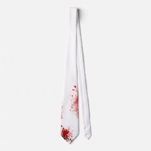 Blood smeared tie