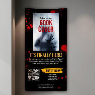 Blood Spatter Horror Book Launch Promotion Banner