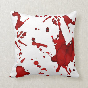 blood spatter pillow