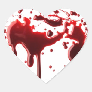 blood splatter 3 heart sticker