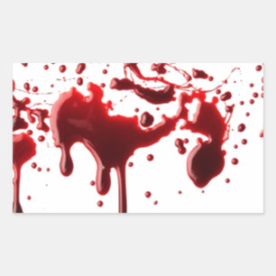 blood splatter 3 rectangular sticker