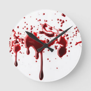 blood splatter 3 round clock