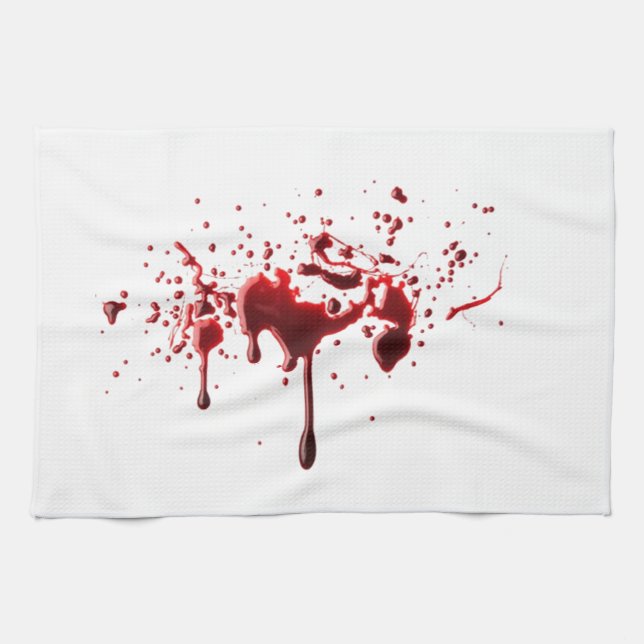 blood splatter 3 tea towel (Horizontal)