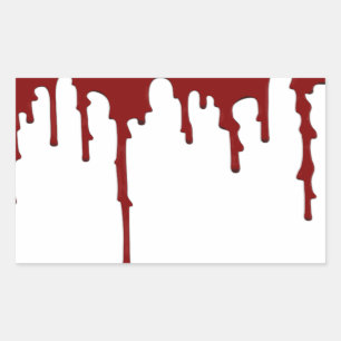 blood splatter 5 rectangular sticker
