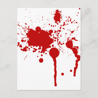 Blood Splatter Bloody Wound Bleeding Halloween Card