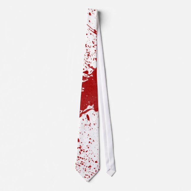 Blood Splatter Halloween Tie (Front)