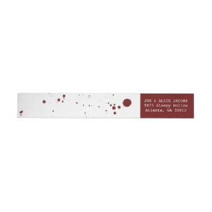 Blood Splatter Halloween Wrap Return Address Label