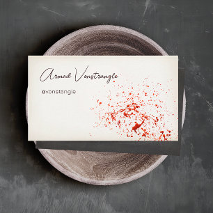 Blood Splatter, Horror Business Card