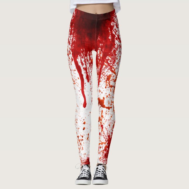 Blood Splatter Horror Leggings (Front)