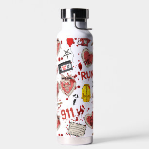 Blood Splatter Killer Scary Movies  Water Bottle