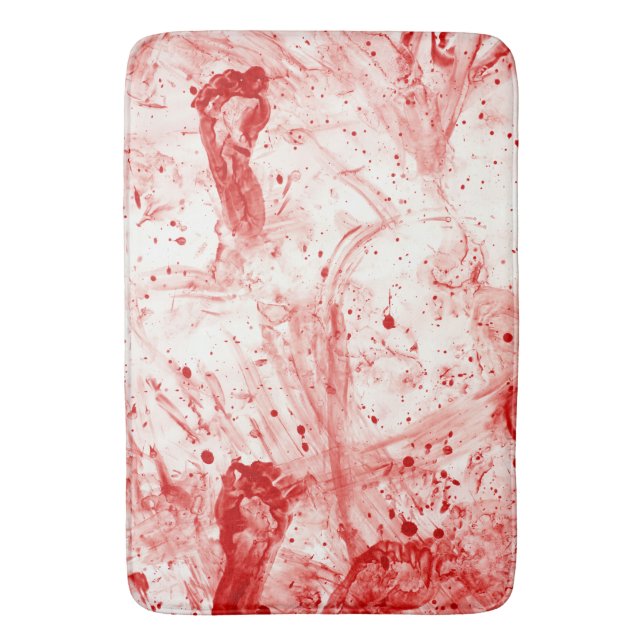 blood splatter mess bath mat (Front Vertical)