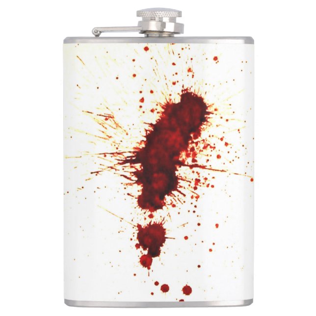 Blood Splatter on the Wall Hip Flask (Front)