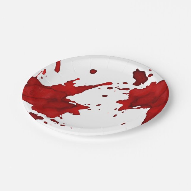 Blood Splatter Paper Plate (Angled)
