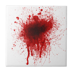 Blood Splatter Realistic Ceramic Tile