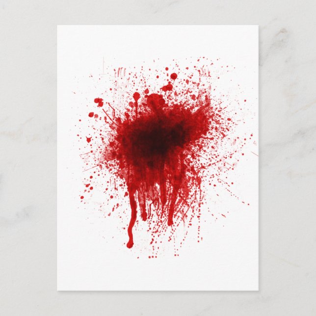 Blood Splatter Realistic Postcard (Front)