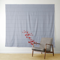 Blood Splattered Block Wall Halloween Backdrop