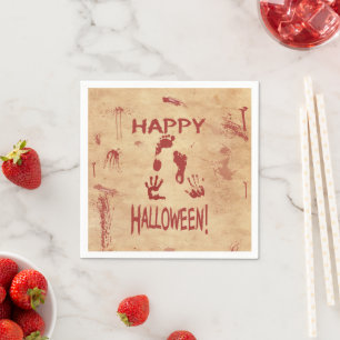 Blood Splattered Happy Halloween Napkin