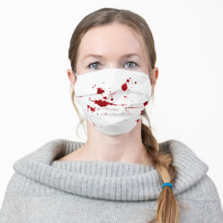 Blood splatters cloth face mask