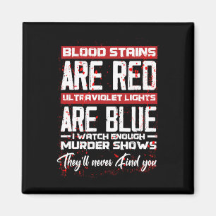 Blood Stains Are Red Ultraviolet Lights Are Blue H Magnet
