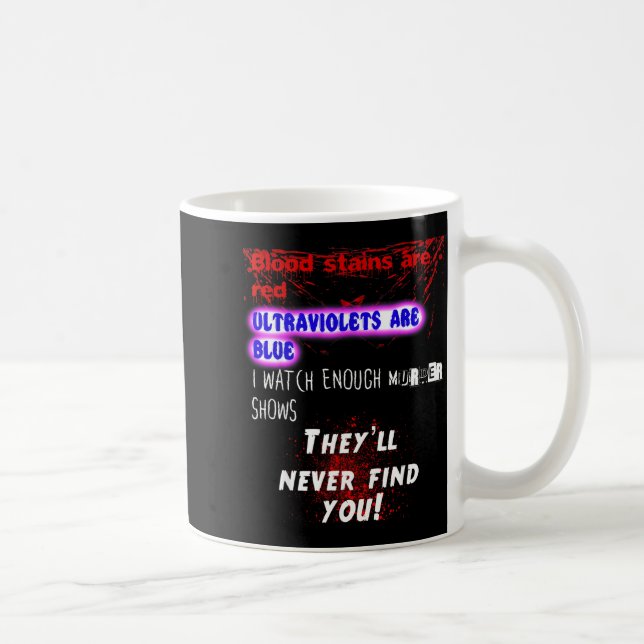 Blood Stains Are Red Ultraviolets Blue Theyll Neve Coffee Mug (Right)