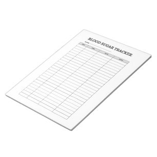 BLOOD SUGAR TRACKER NOTEPAD