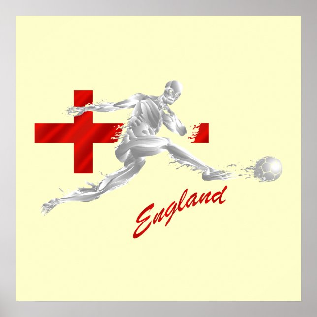 Blood Sweat and England - football fans gifts Poster (Front)