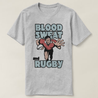 Blood Sweat And Rugby Sport Humour Sports Fan Tee