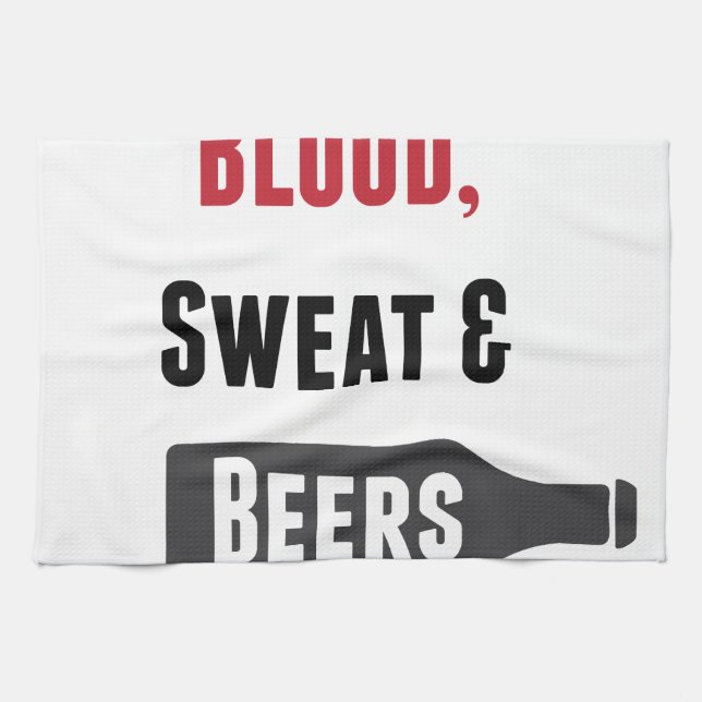 Blood, Sweat & Beers Tea Towel (Horizontal)