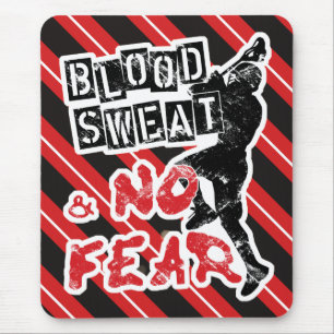 Blood Sweat & No Fear Lacrosse Mousepad