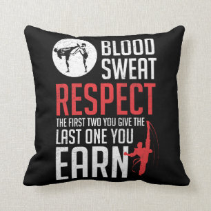 Blood Sweat Respect hapkido taekwondo karate judo Cushion
