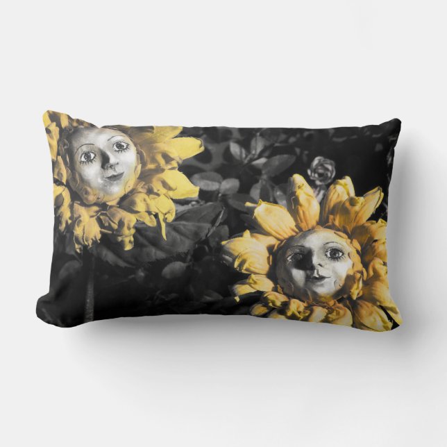 Blood Tea and Red String Happy Sunflower Pillow (Front)