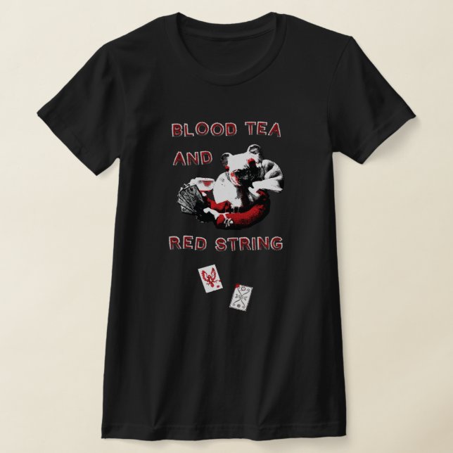 Blood Tea and Red String - Women's Slim T-Shirt (Laydown)