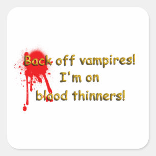 Blood thinners square sticker