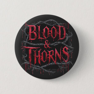 Blood & Thorns Gothic Design – Dark and Edgy 6 Cm Round Badge
