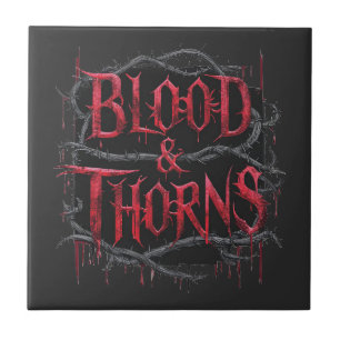 Blood & Thorns Gothic Design – Dark and Edgy Ceramic Tile