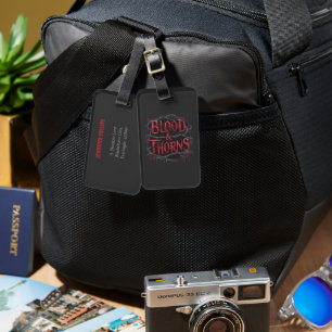 Blood & Thorns Gothic Design – Dark and Edgy Luggage Tag