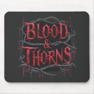 Blood & Thorns Gothic Design – Dark and Edgy Mouse Pad