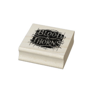 Blood & Thorns Gothic Design – Dark and Edgy  Rubber Stamp
