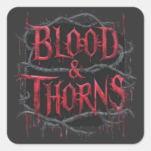 Blood & Thorns Gothic Design – Dark and Edgy  Square Sticker