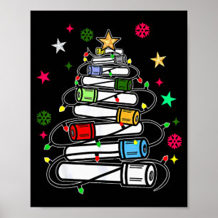 Blood Tube Christmas Tree Phlebotomist Tech Phleb  Poster