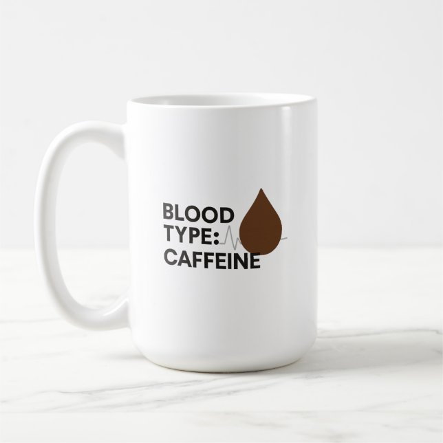 Blood Type: Caffeine Mug (Left)