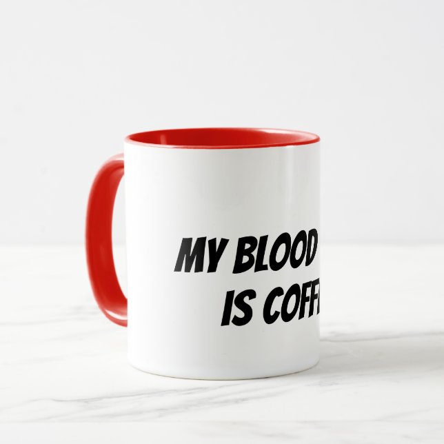 blood type coffee mug (Front Left)